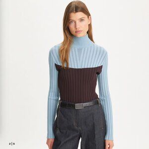 Tory Burch COLORBLOCK TURTLENECK SWEATER